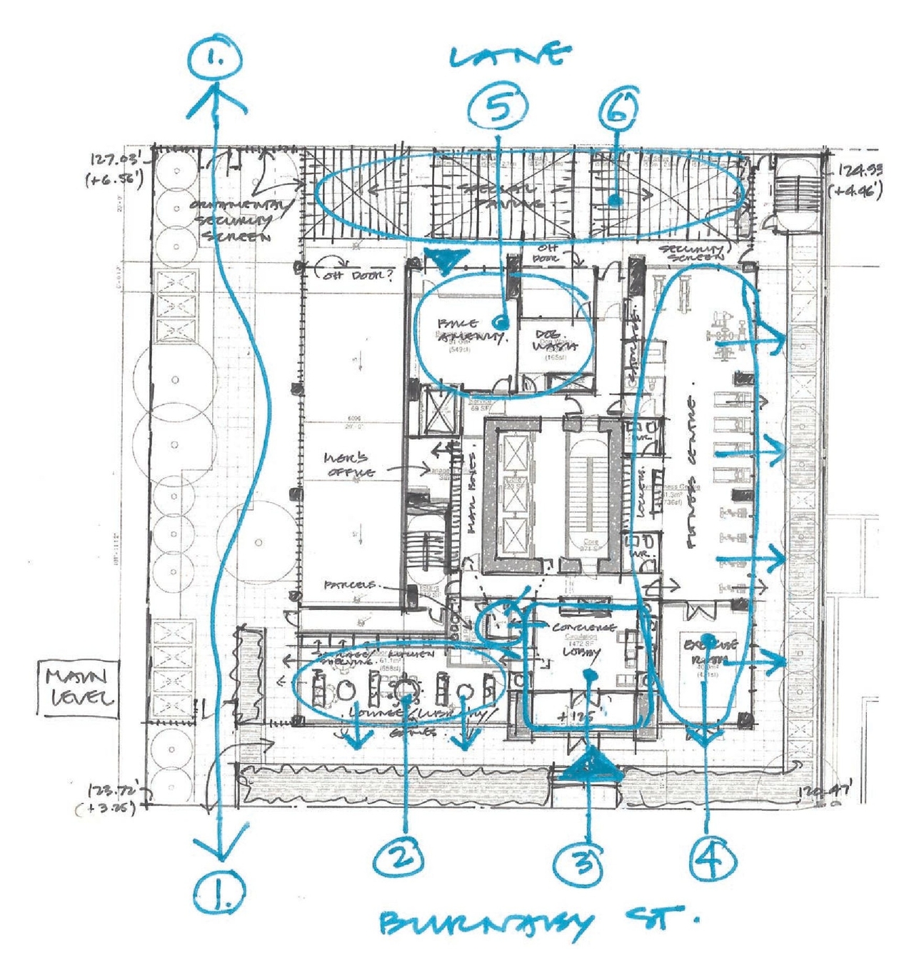 Construction site plan for project from page 64 of the file 'Application booklet'
