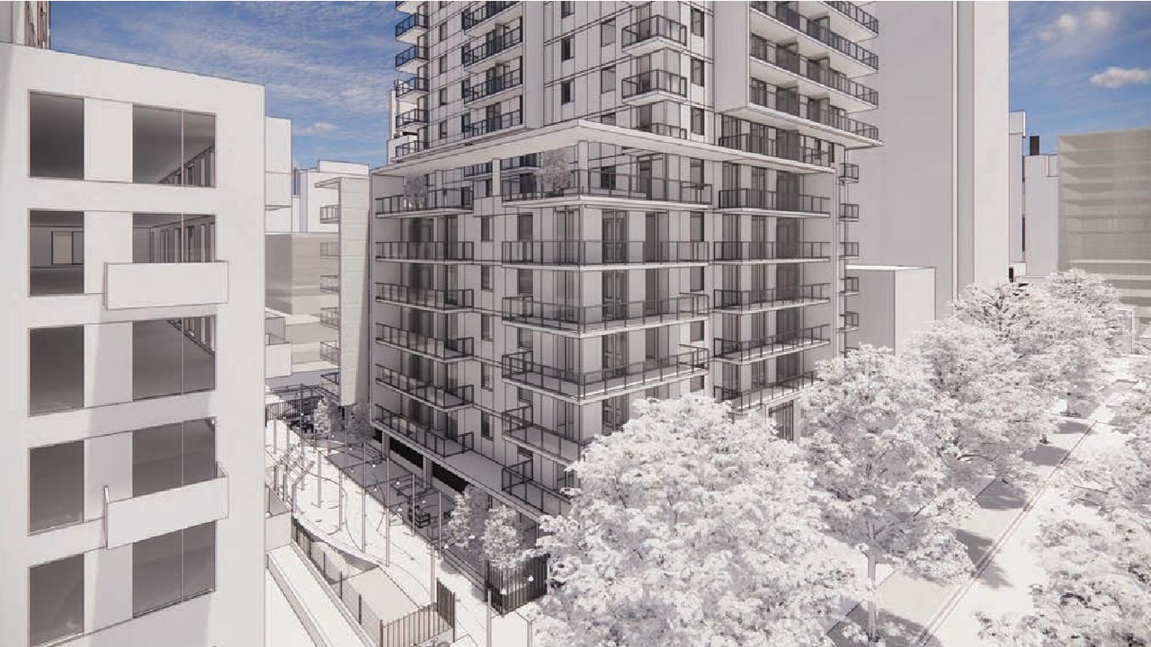 Rendering of building from page 67 of the file 'Application booklet'