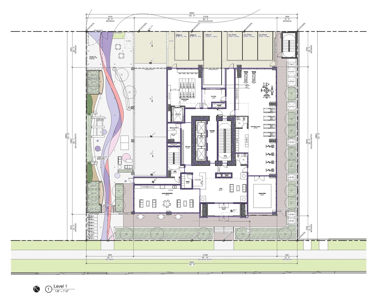 Construction site plan for project from page 89 of the file 'Application booklet'
