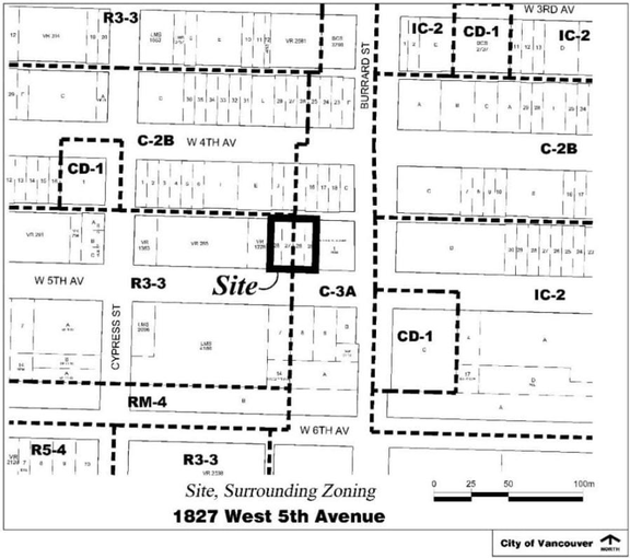 Construction site plan for project from page 3 of the file 'Referral report'