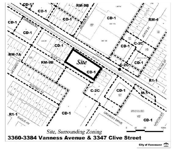 Construction site plan for project from page 3 of the file 'Referral report'