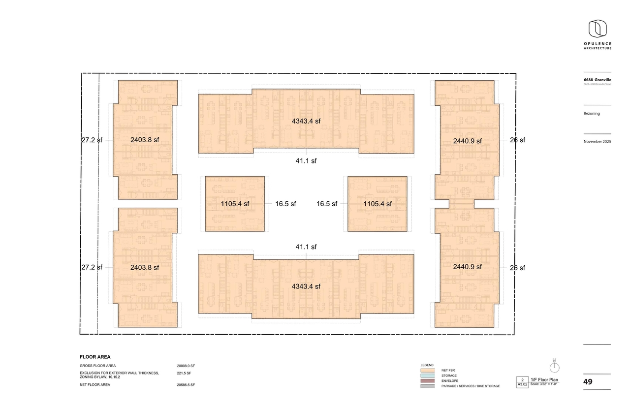 Floor plan for project from page 49 of the file 'Application booklet'