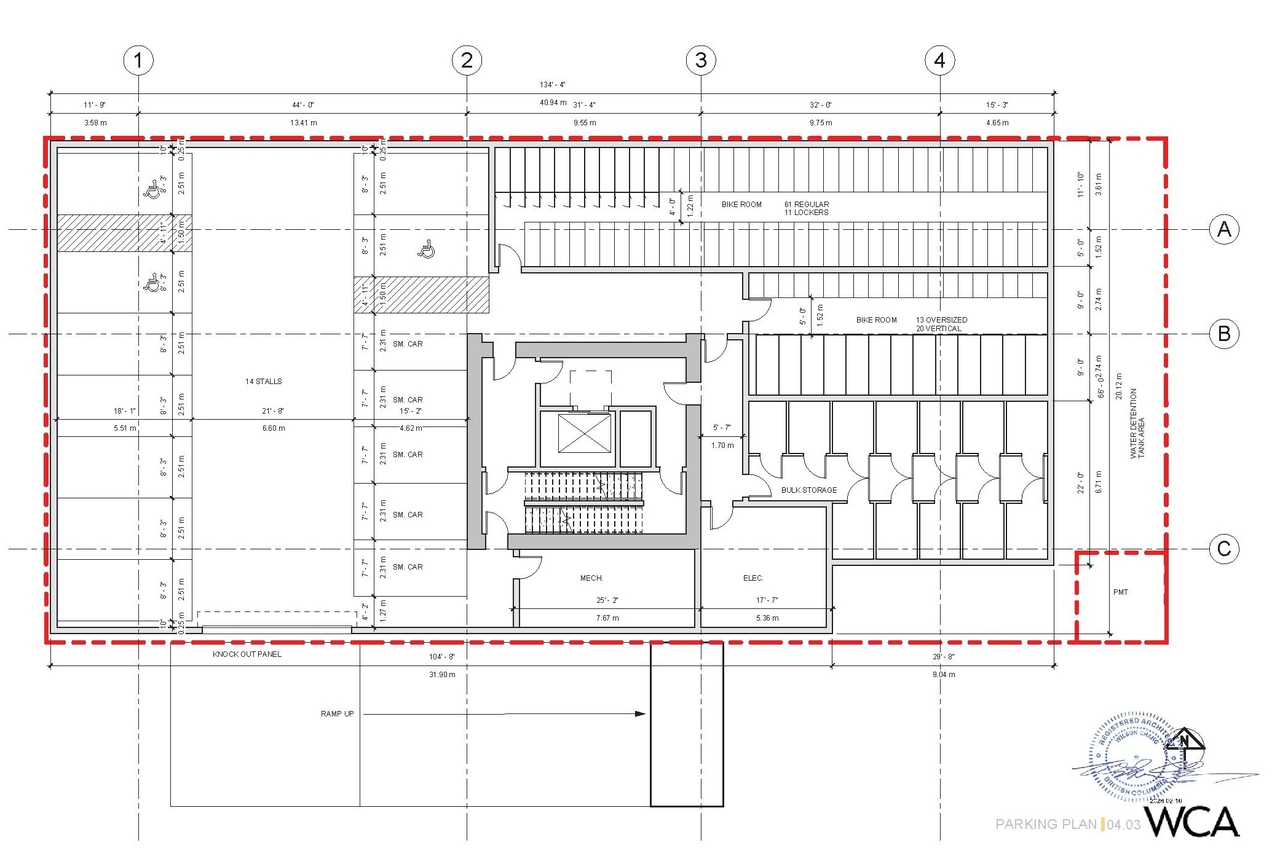 Construction site plan for project from page 32 of the file 'Application booklet'