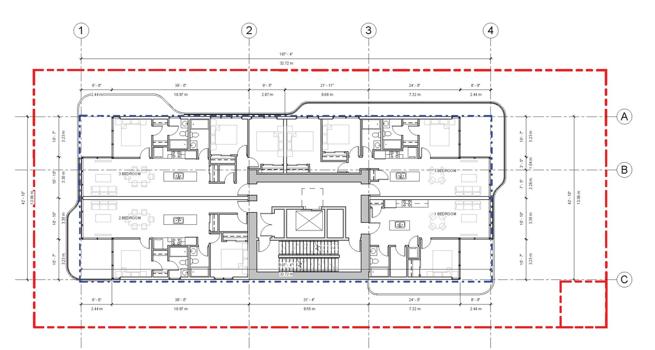 Floor plan for project from page 36 of the file 'Application booklet'