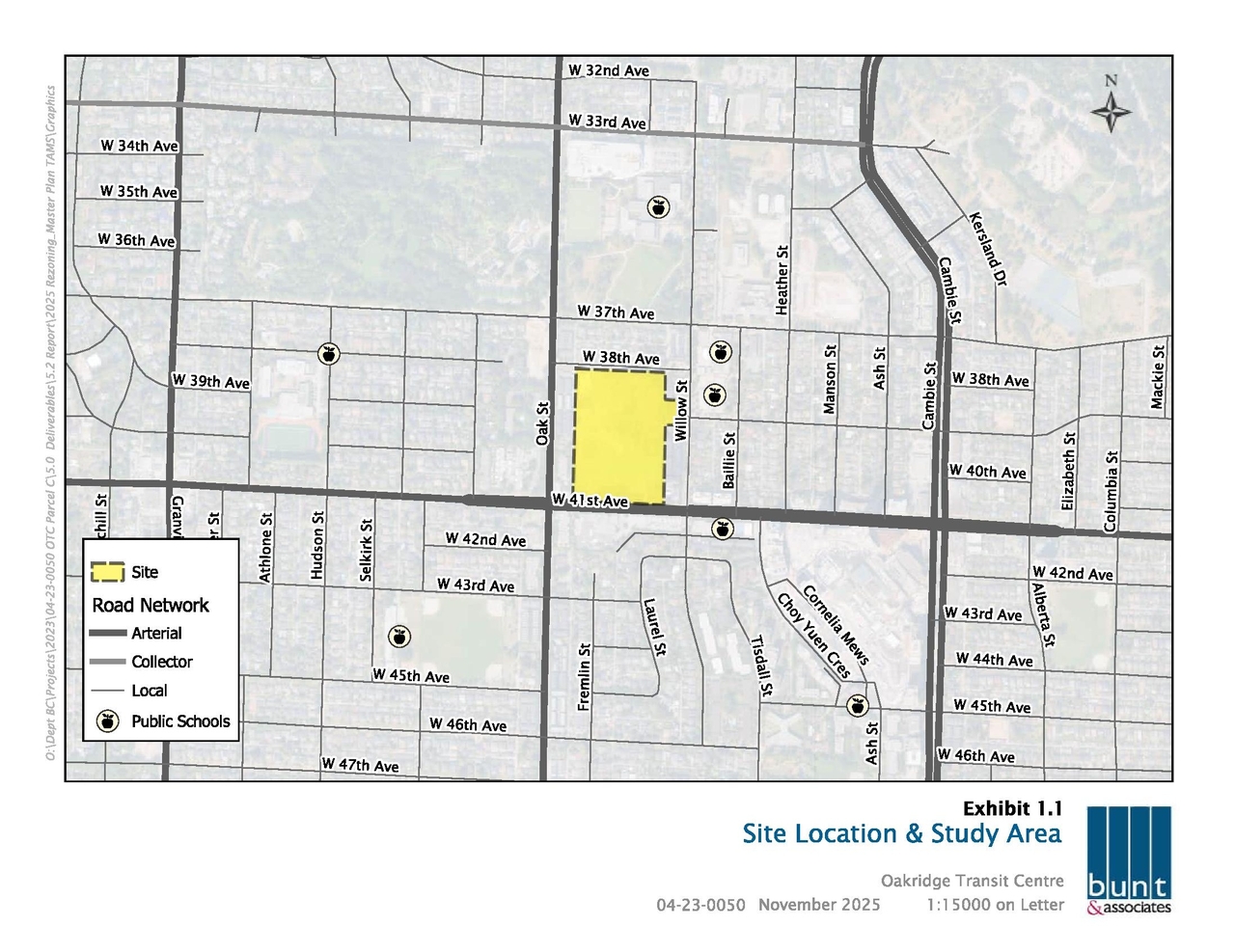 Construction site plan for project from page 17 of the file 'Transportation assessment and management study'