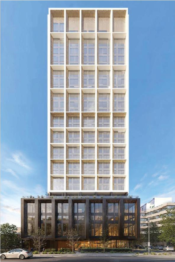 Rendering of building from page 82 of the file 'Application booklet'