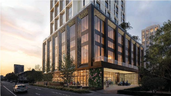 Rendering of building from page 82 of the file 'Application booklet'