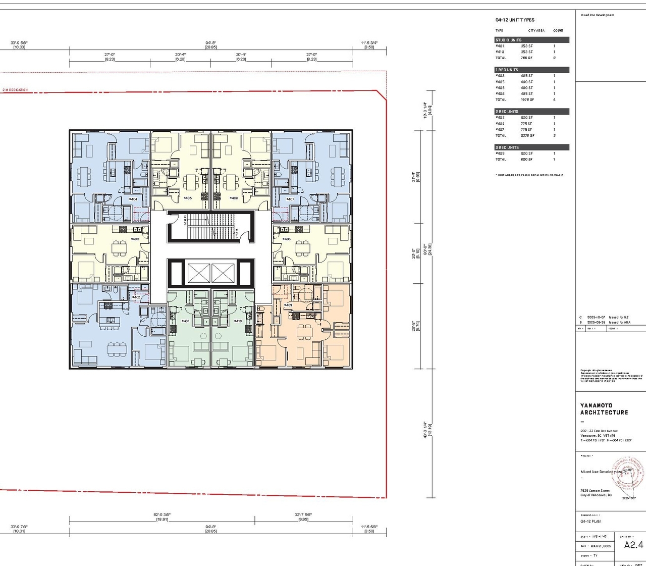 Floor plan for project from page 11 of the file 'Architectural drawings'