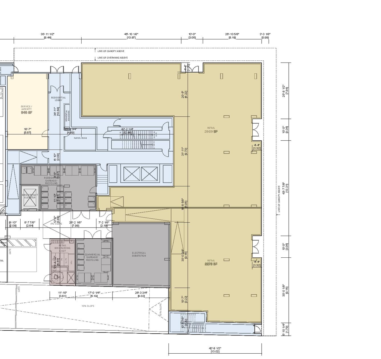 Floor plan for project from page 22 of the file 'Architectural drawings'