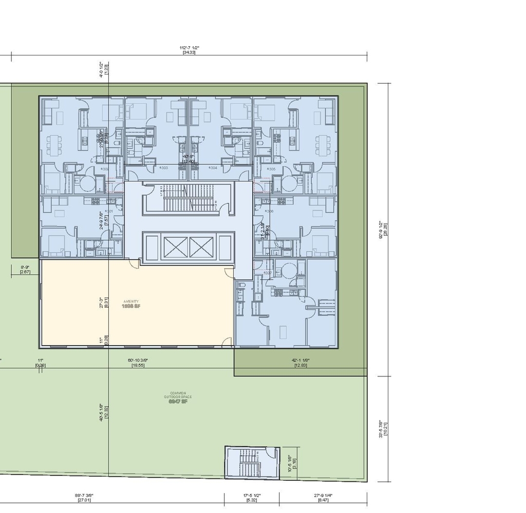 Construction site plan for project from page 24 of the file 'Architectural drawings'