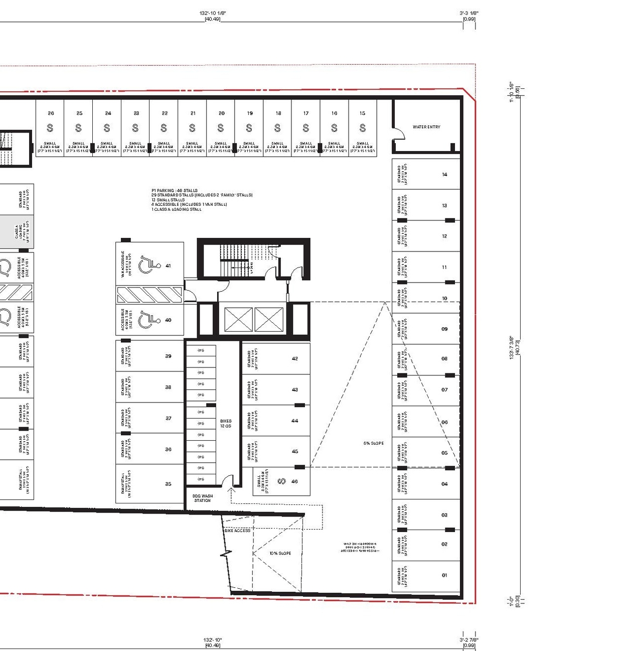 Floor plan for project from page 7 of the file 'Architectural drawings'