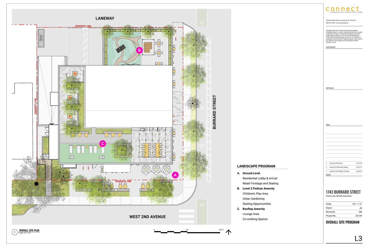 Construction site plan for project from page 60 of the file 'Application booklet'