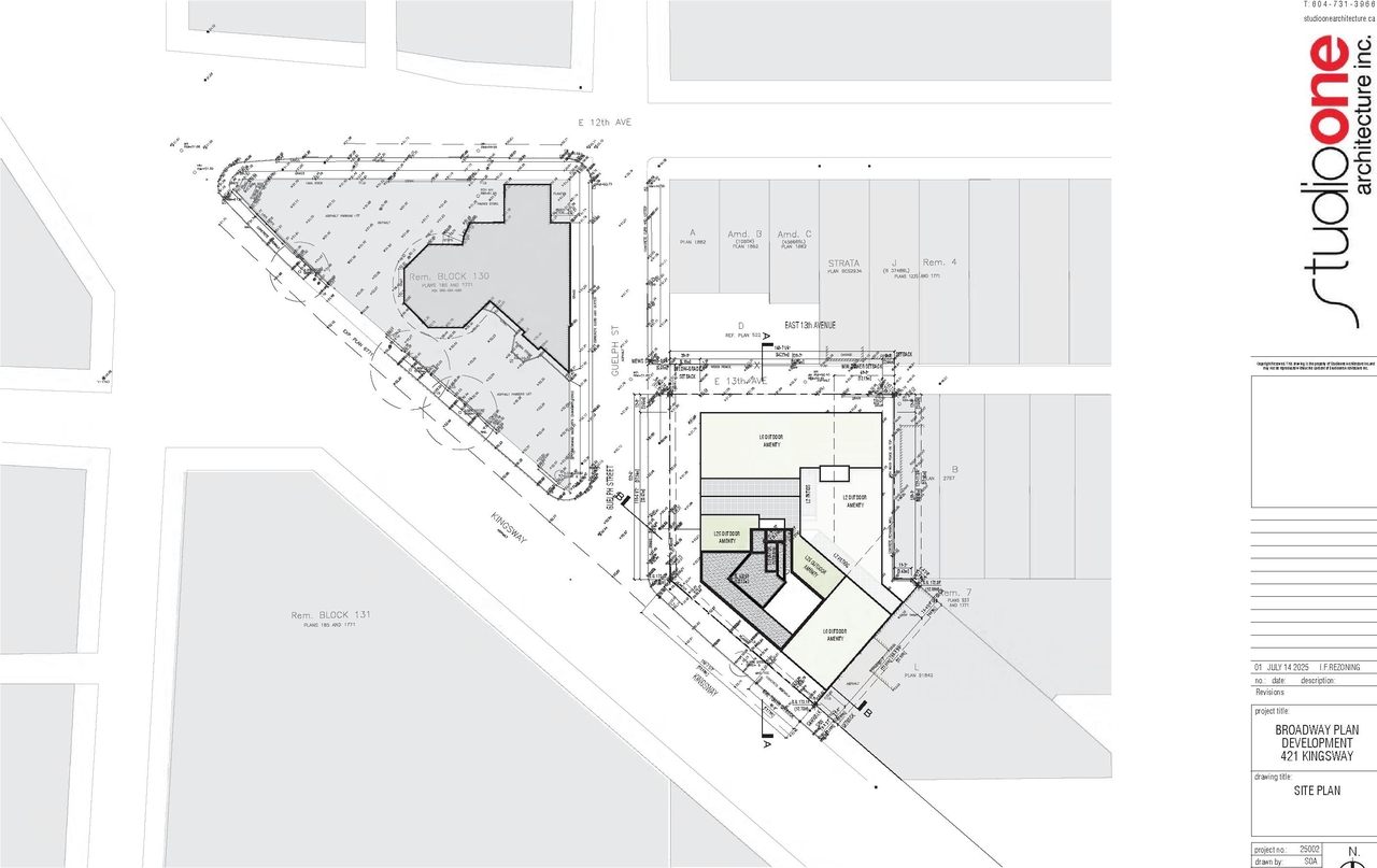 Construction site plan for project from page 30 of the file 'Application booklet'