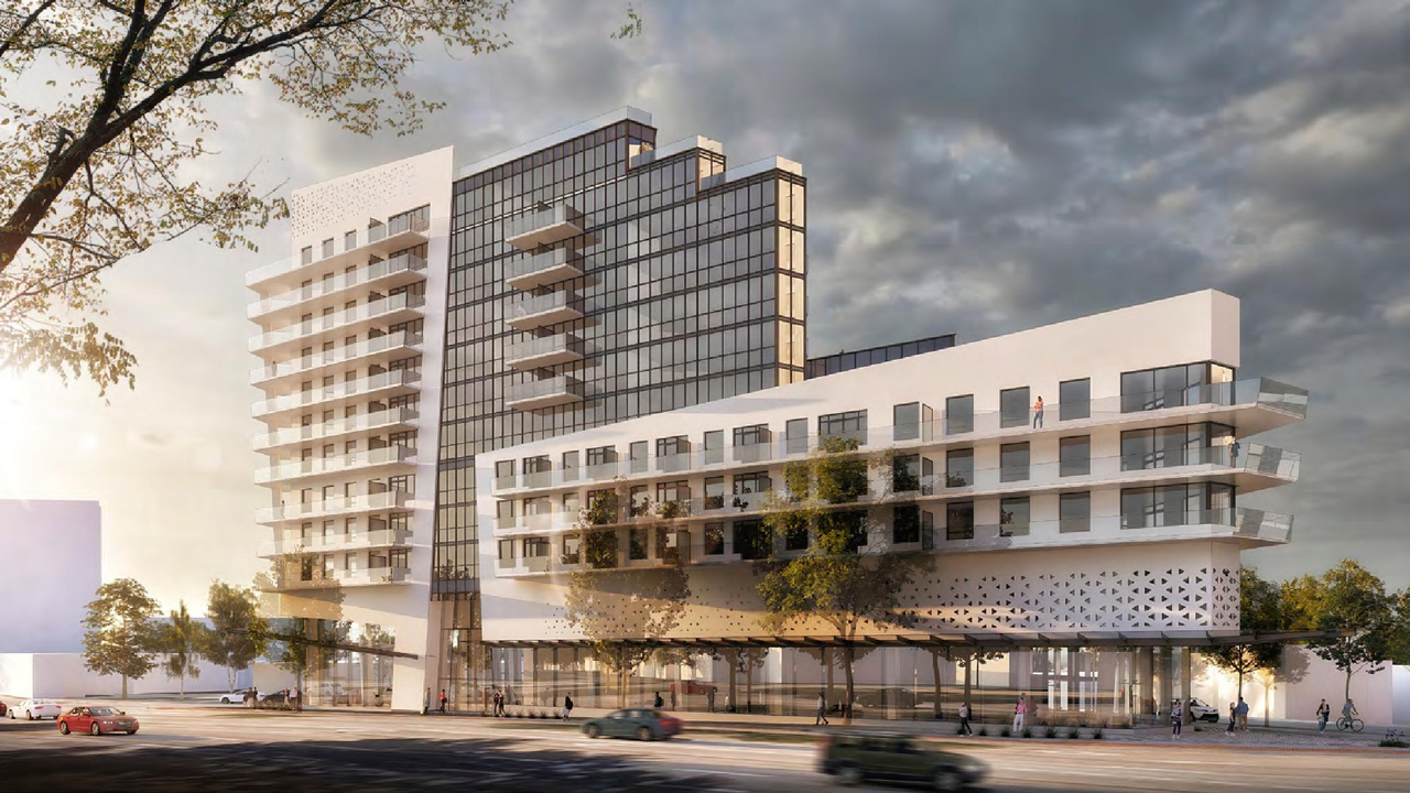 Rendering of building from page 1 of the file 'Application booklet'
