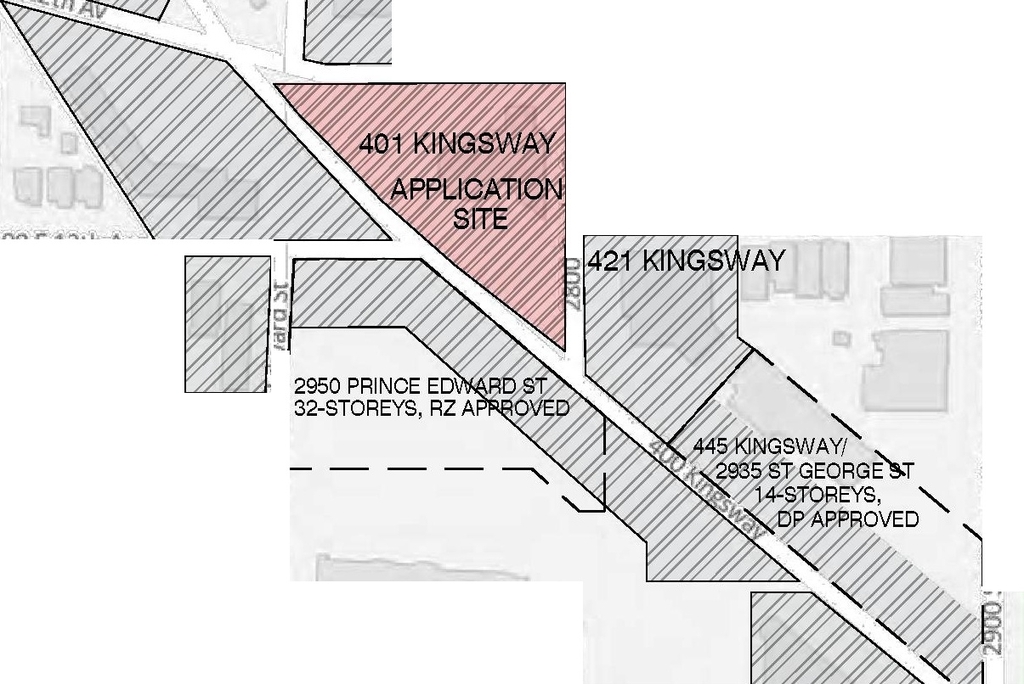 Construction site plan for project from page 30 of the file 'Application booklet'