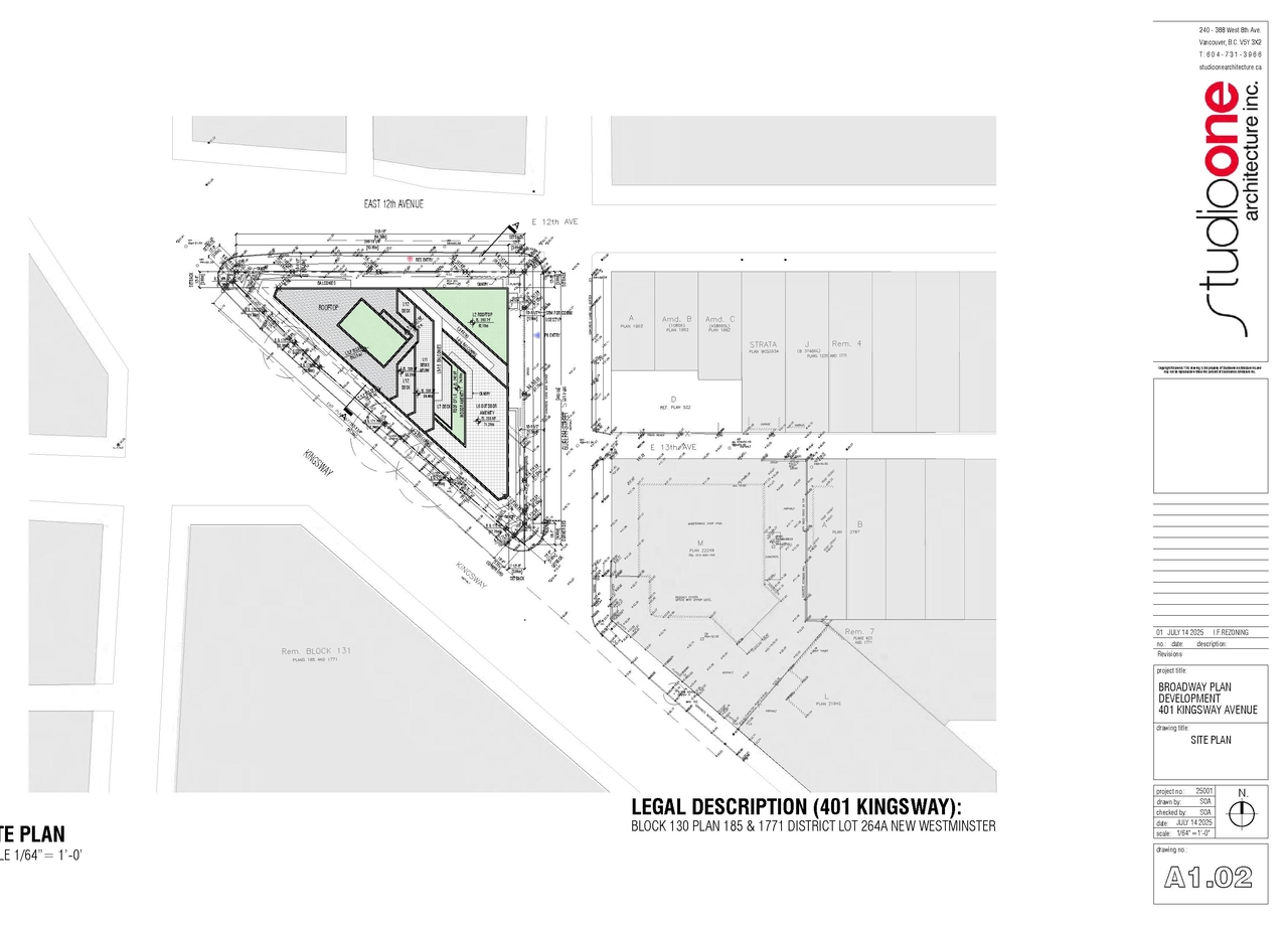 Construction site plan for project from page 31 of the file 'Application booklet'