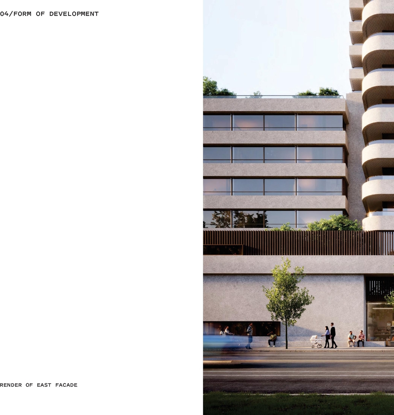 Rendering of building from page 43 of the file 'Application booklet'