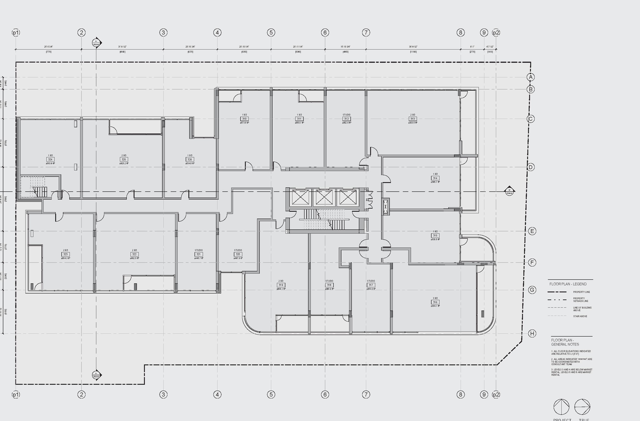 Construction site plan for project from page 56 of the file 'Application booklet'
