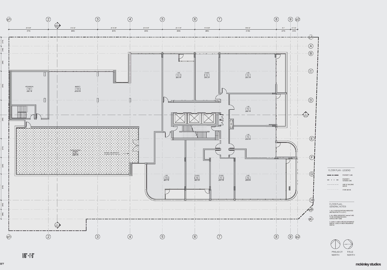 Construction site plan for project from page 58 of the file 'Application booklet'