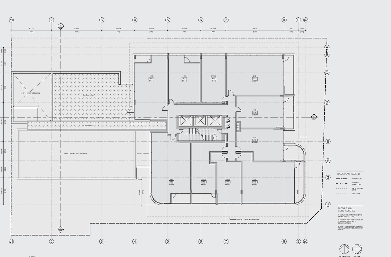 Construction site plan for project from page 59 of the file 'Application booklet'