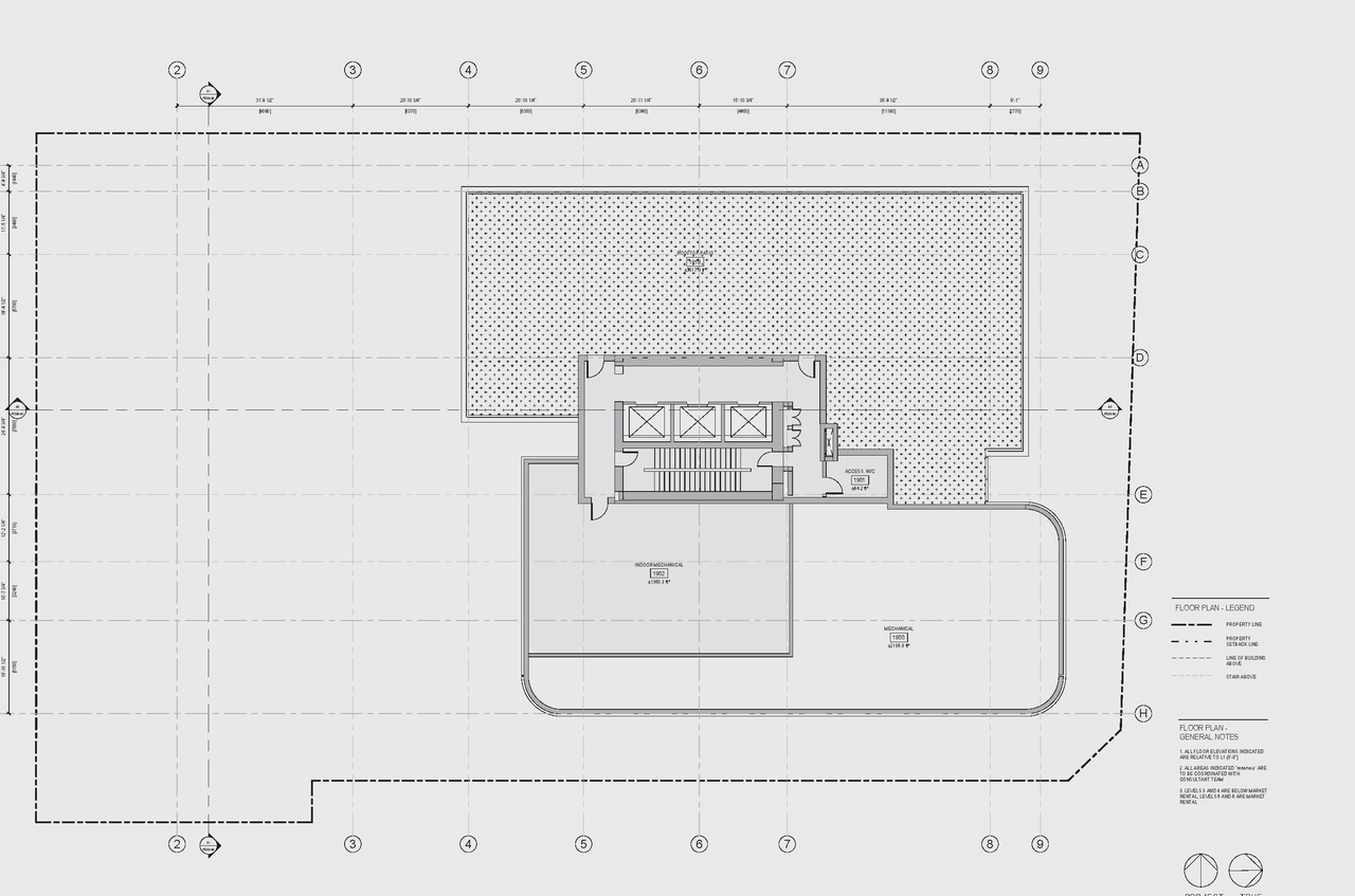 Construction site plan for project from page 61 of the file 'Application booklet'