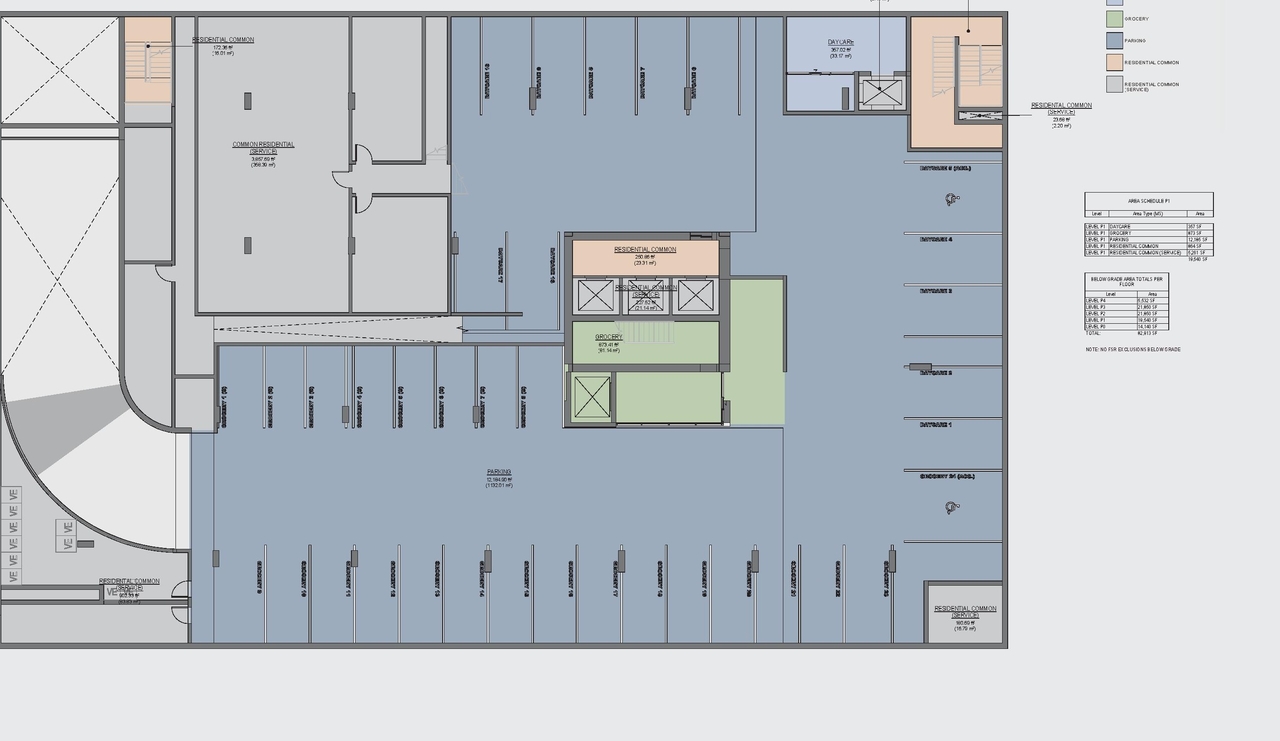 Construction site plan for project from page 70 of the file 'Application booklet'