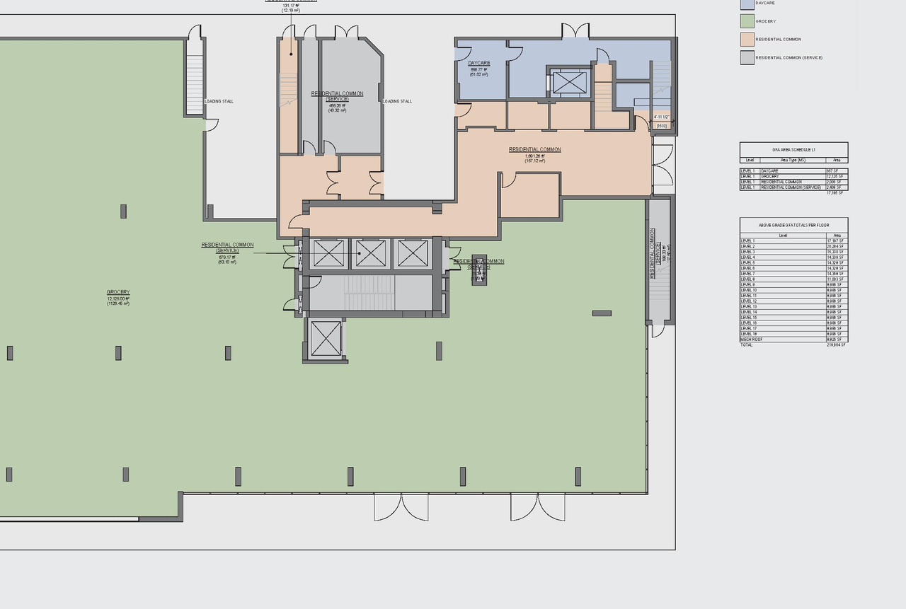 Construction site plan for project from page 72 of the file 'Application booklet'