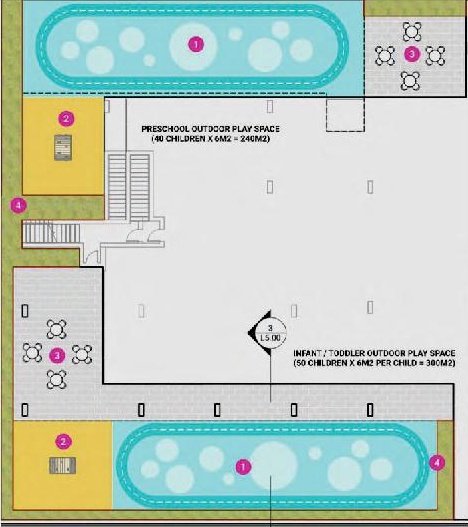 Construction site plan for project from page 36 of the file 'Application booklet'