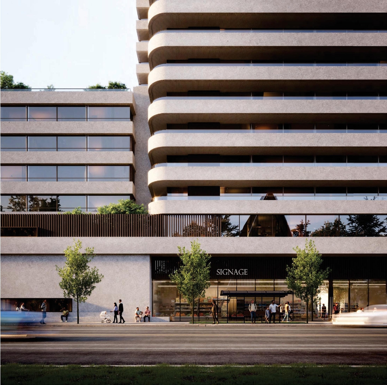 Rendering of building from page 42 of the file 'Application booklet'