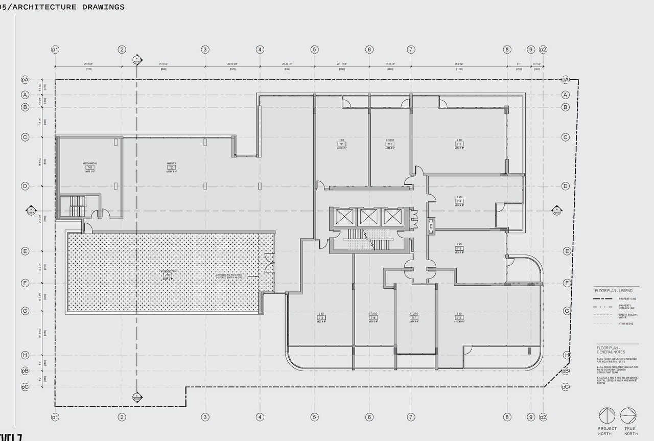 Construction site plan for project from page 57 of the file 'Application booklet'