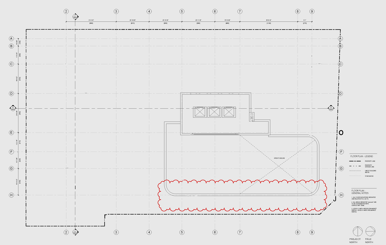 Floor plan for project from page 62 of the file 'Application booklet'