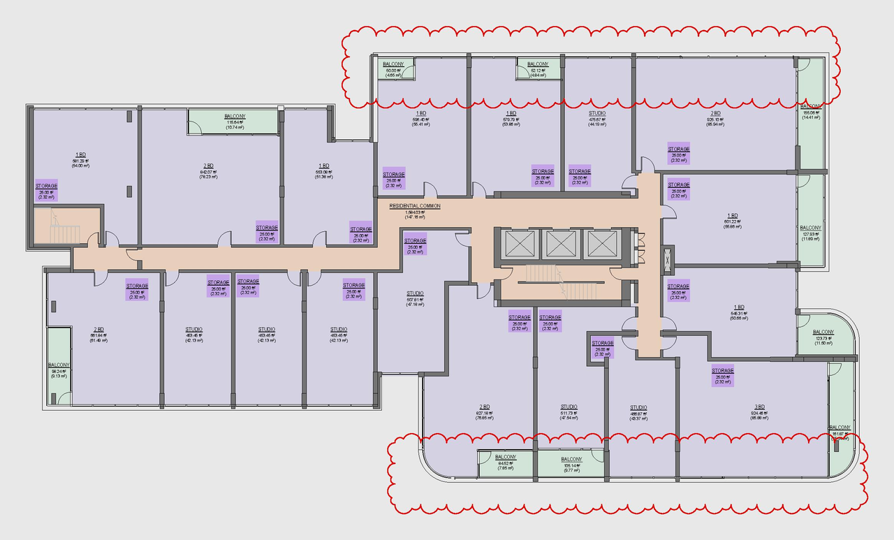 Construction site plan for project from page 76 of the file 'Application booklet'