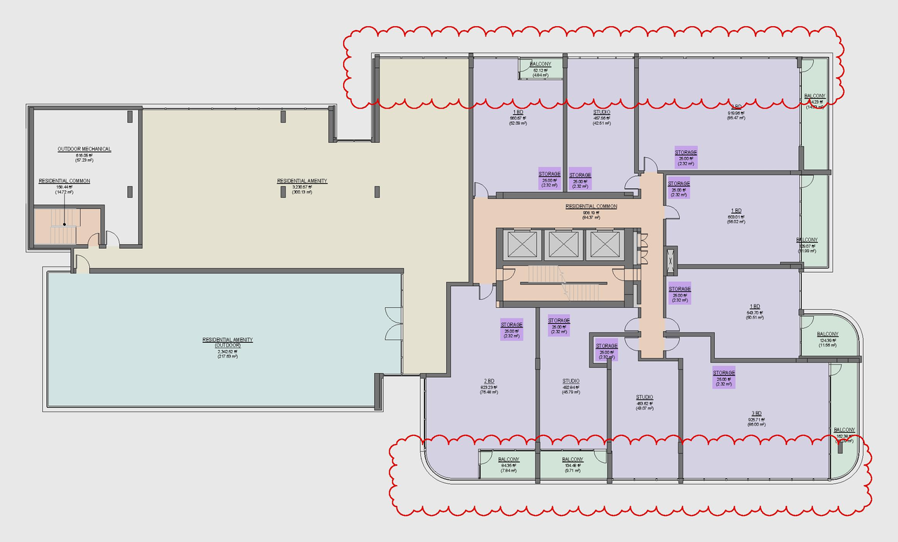 Floor plan for project from page 77 of the file 'Application booklet'