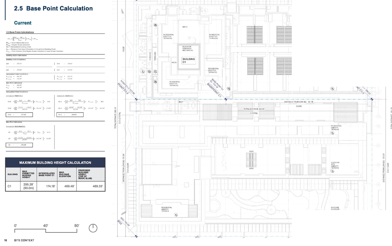 Construction site plan for project from page 18 of the file 'Application booklet'