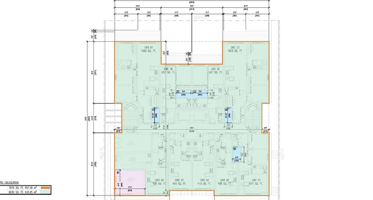Construction site plan for project from page 41 of the file 'Application booklet'