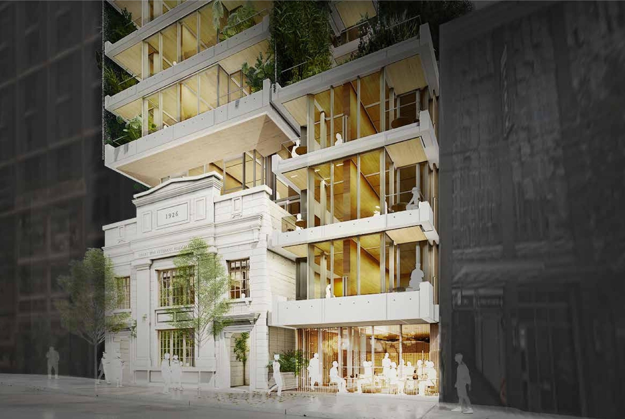 Rendering of building from page 105 of the file 'Application booklet'