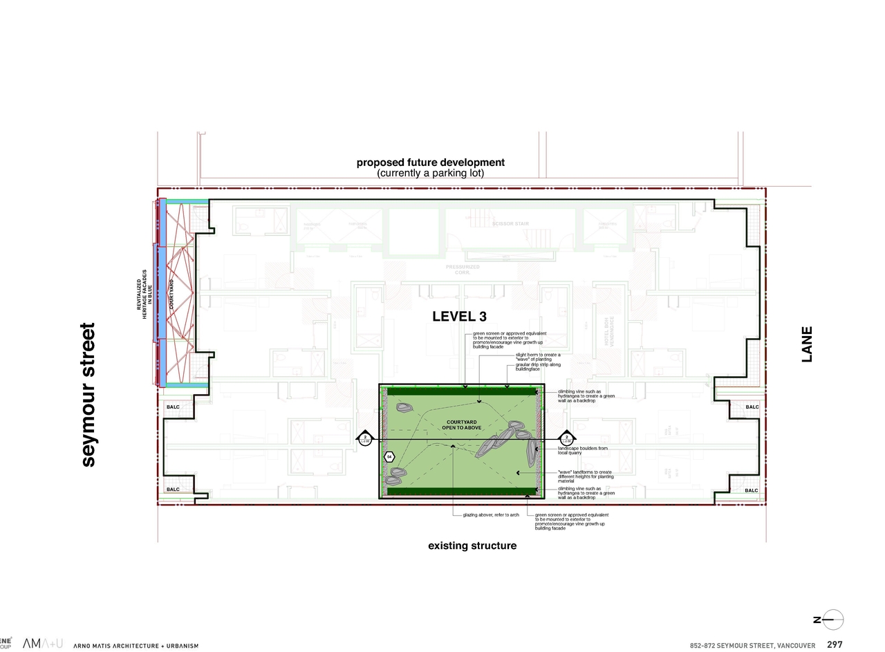 Construction site plan for project from page 149 of the file 'Application booklet'
