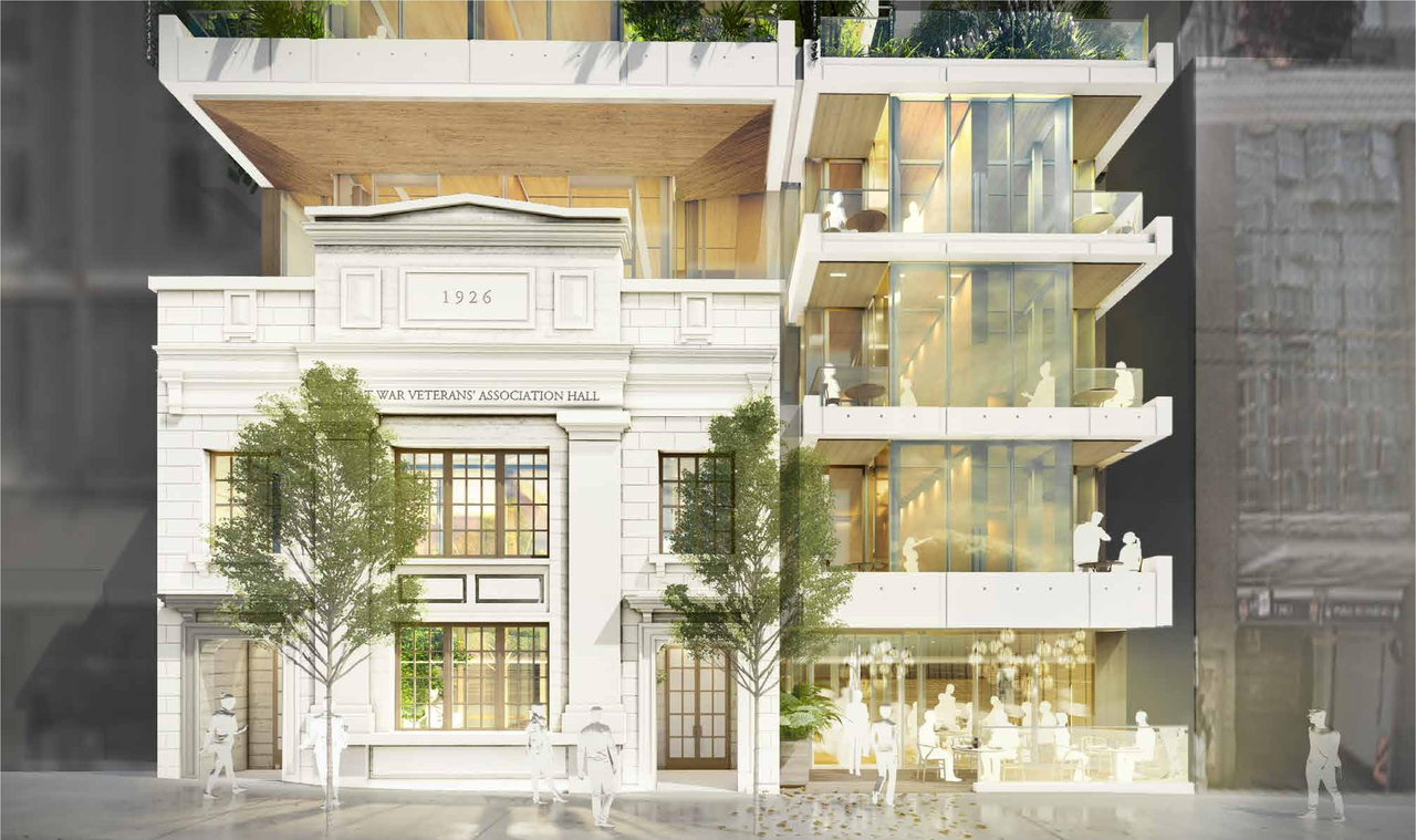 Rendering of building from page 2 of the file 'Application booklet'