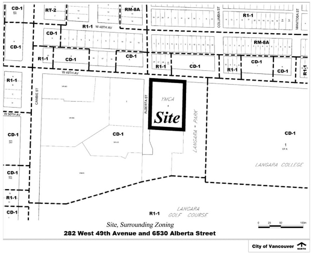 Construction site plan for project from page 4 of the file 'Report'