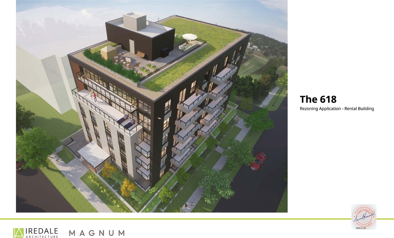 Rendering of building from page 1 of the file 'Application booklet'