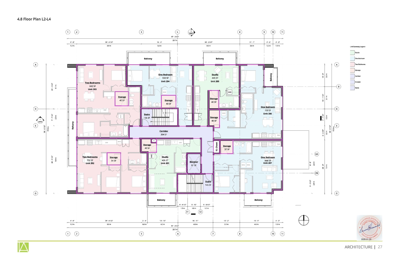 Floor plan for project from page 27 of the file 'Application booklet'