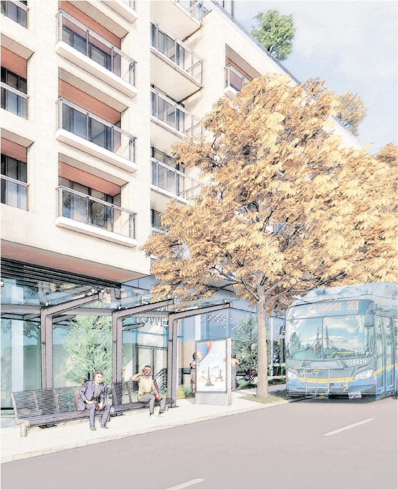 Rendering of building from page 51 of the file 'Application booklet'