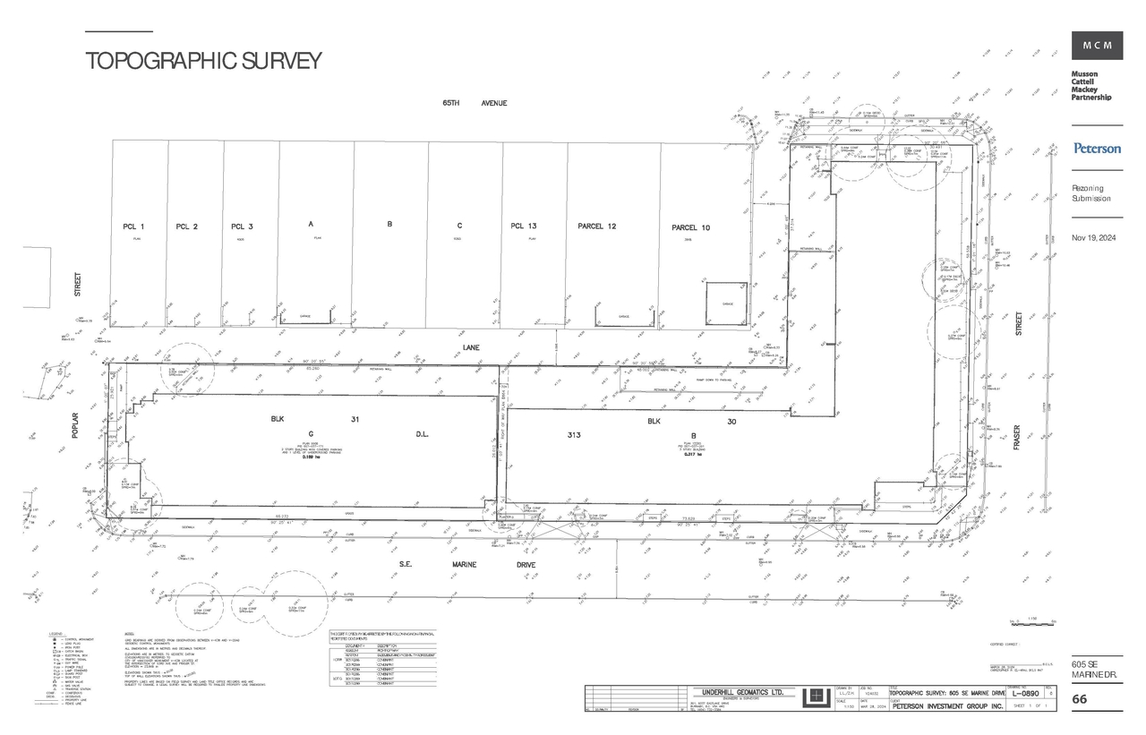 Construction site plan for project from page 66 of the file 'Application booklet'