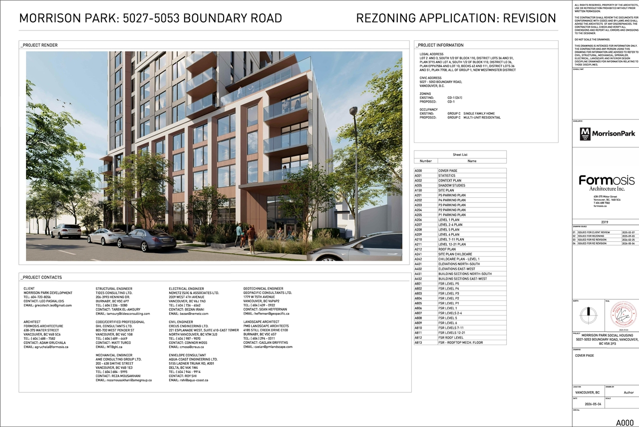 Rendering of building from page 1 of the file 'Architectural drawings'