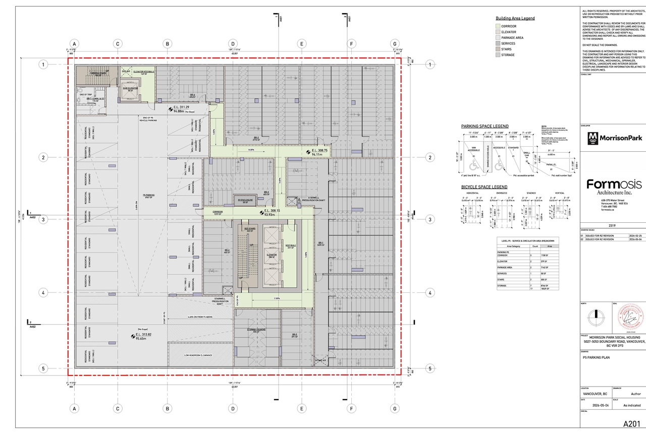 Construction site plan for project from page 6 of the file 'Architectural drawings'