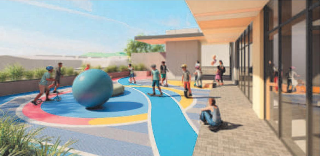 Rendering of building from page 45 of the file 'Application booklet'