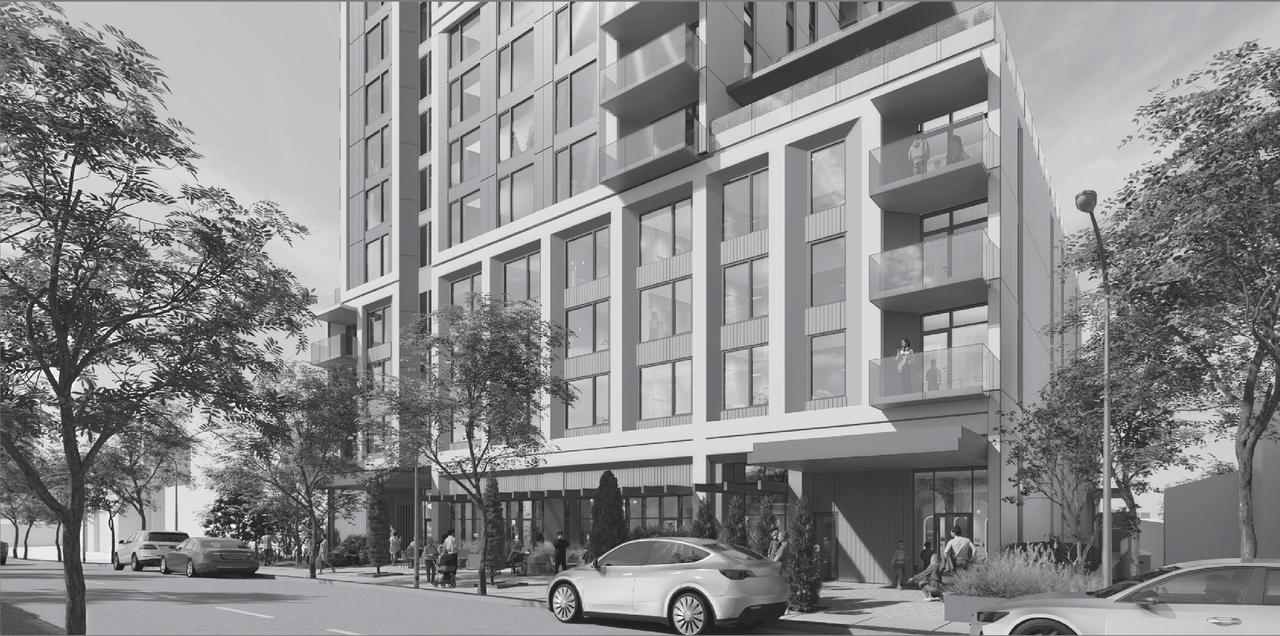 Rendering of building from page 5 of the file 'Application booklet'