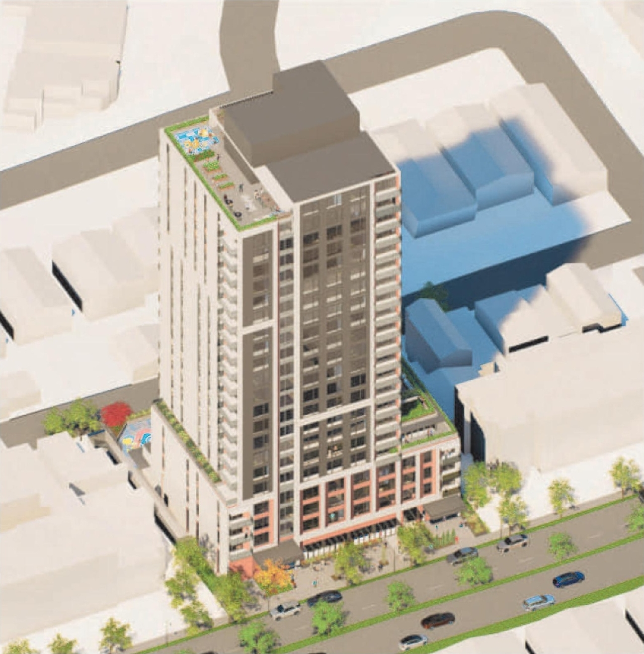 Rendering of building from page 8 of the file 'Application booklet'