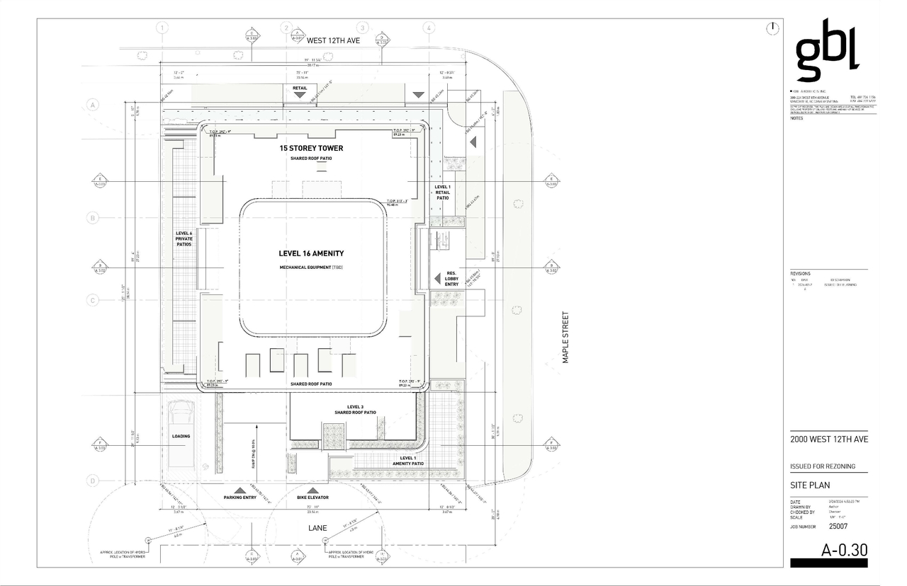 Construction site plan for project from page 57 of the file 'Application booklet'