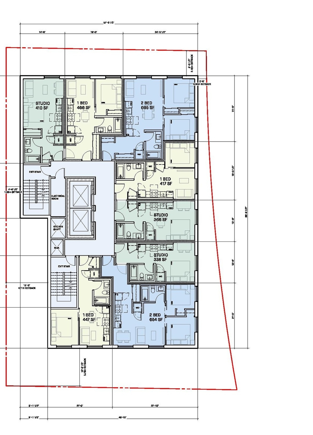 Floor plan for project from page 8 of the file 'Architectural drawings'
